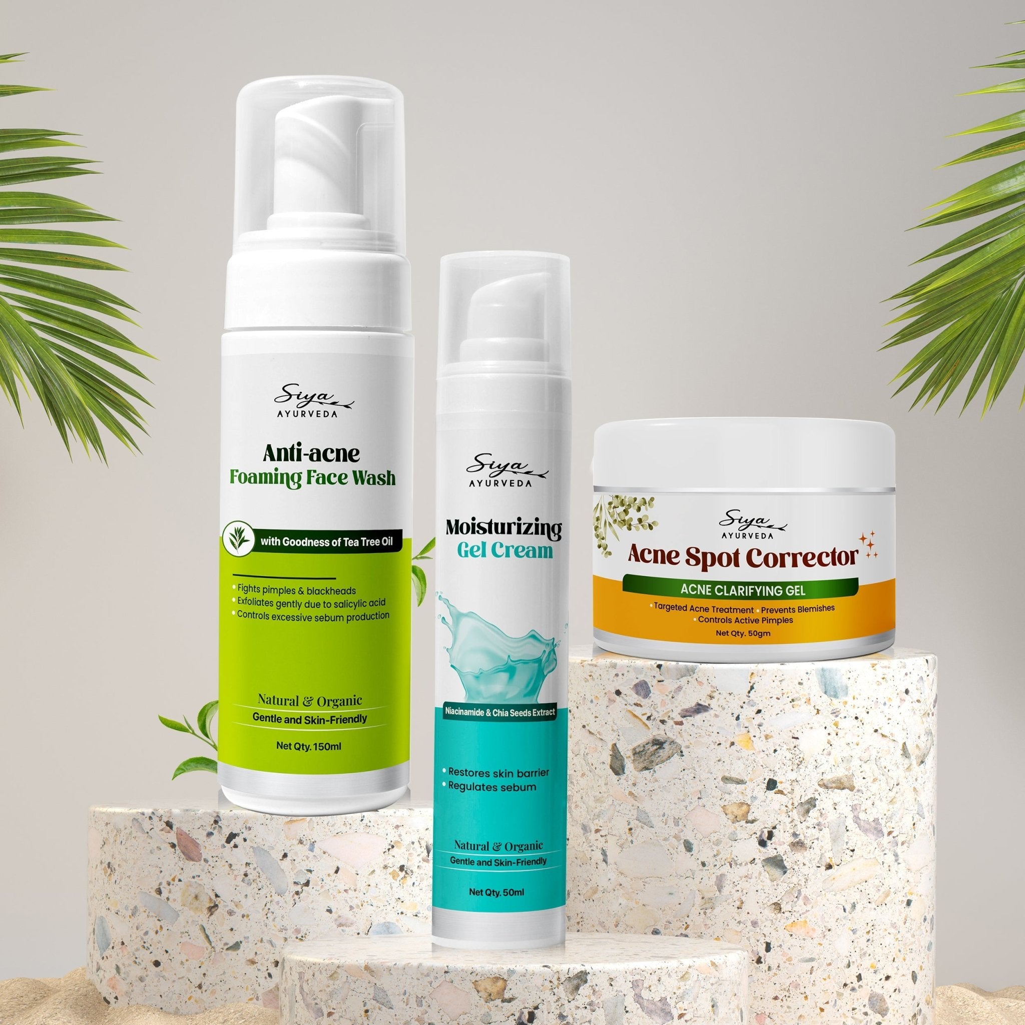 Advanced Acne Treatment Kit (Deep Cleansing with Salicylic Acid & Hydration with Niacinamide) - Siya Ayurveda