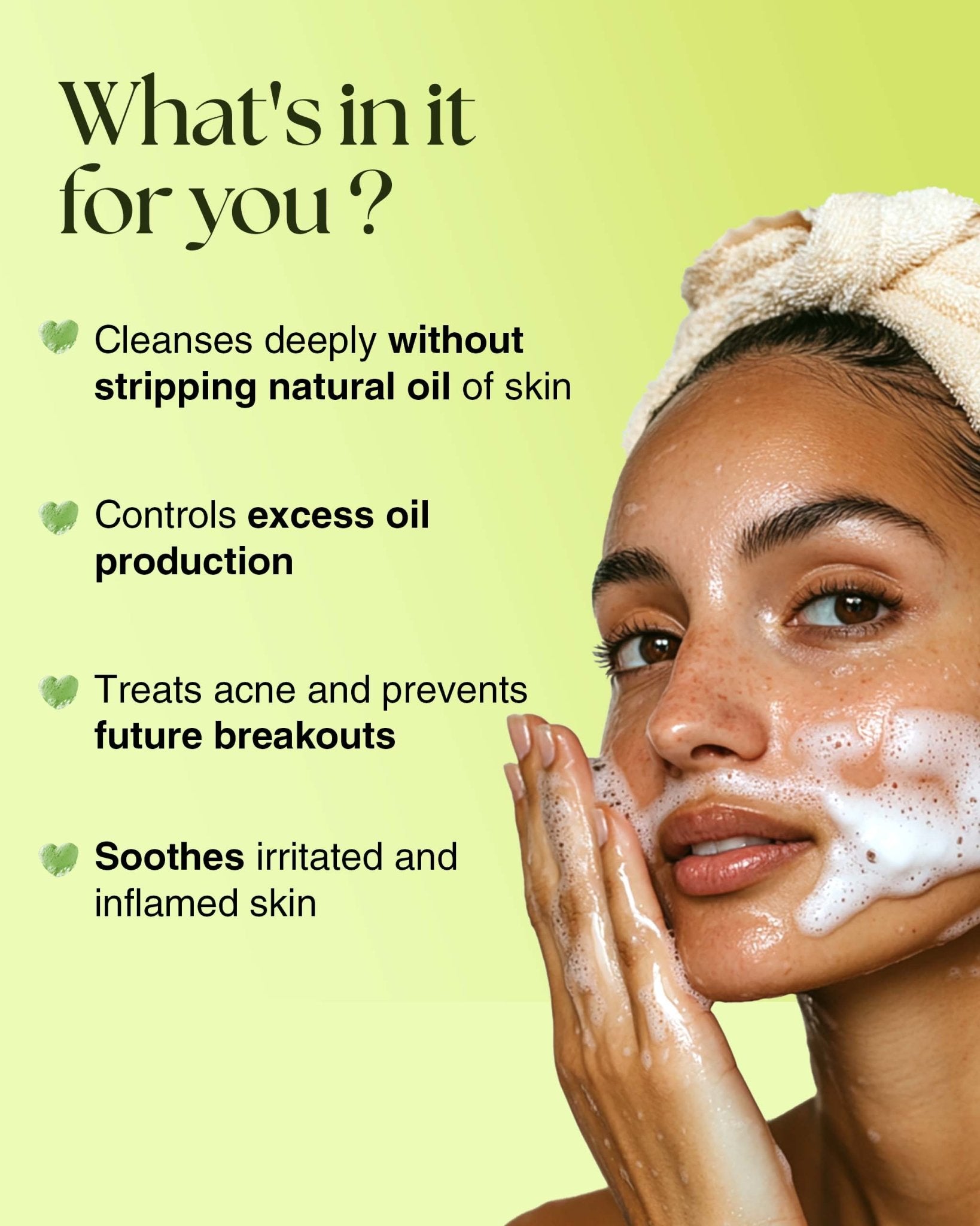 Anti Acne Face Wash: Foaming Face wash - Siya Ayurveda
