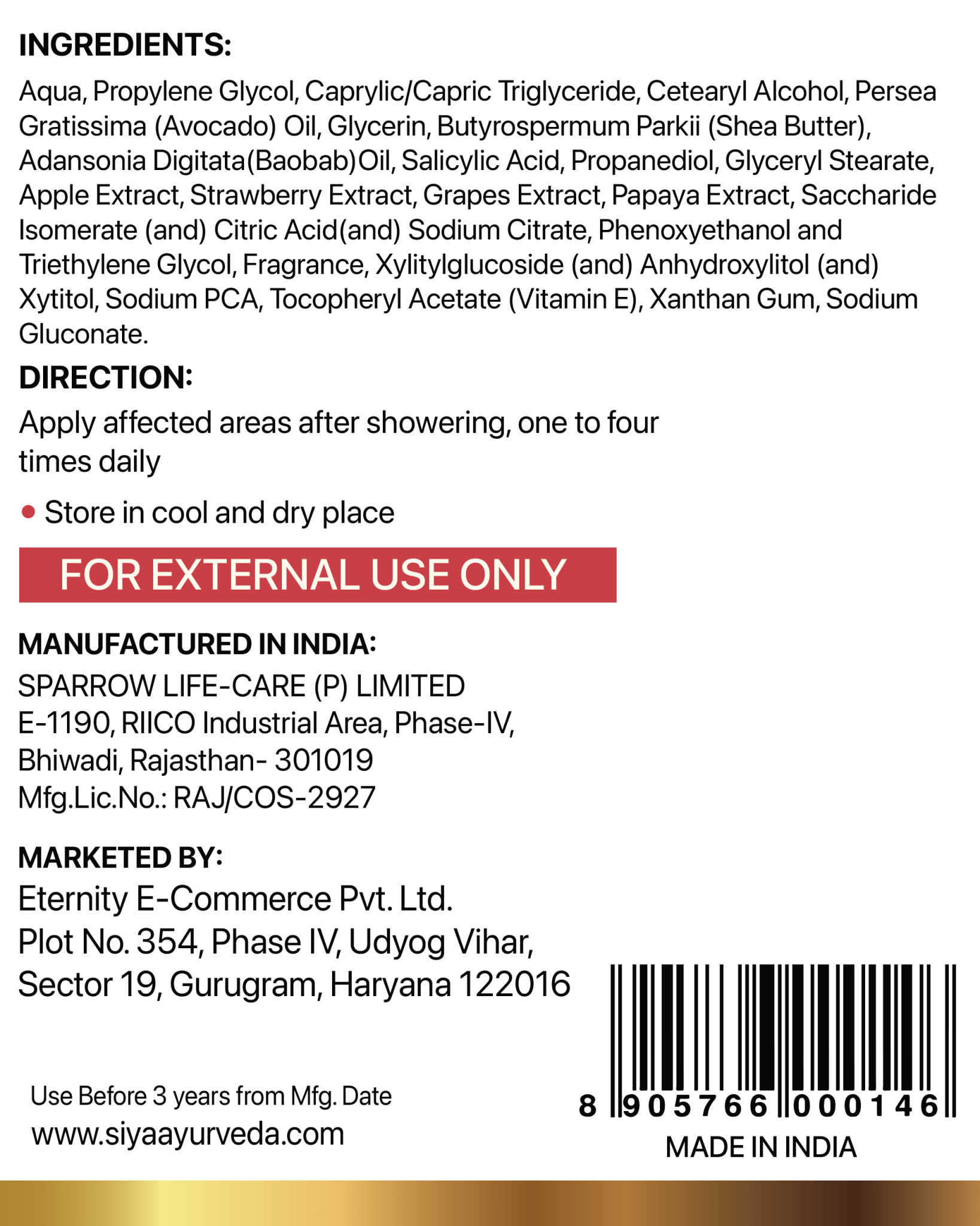 Siya Ayurveda Psoriasis Cream: Psoria Body Lotion - Siya Ayurveda