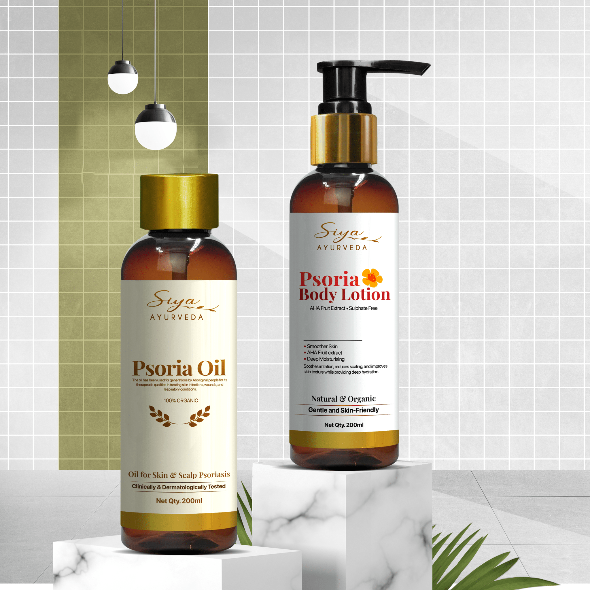 Psoriasis Oil and Body Lotion Combo - Siya Ayurveda