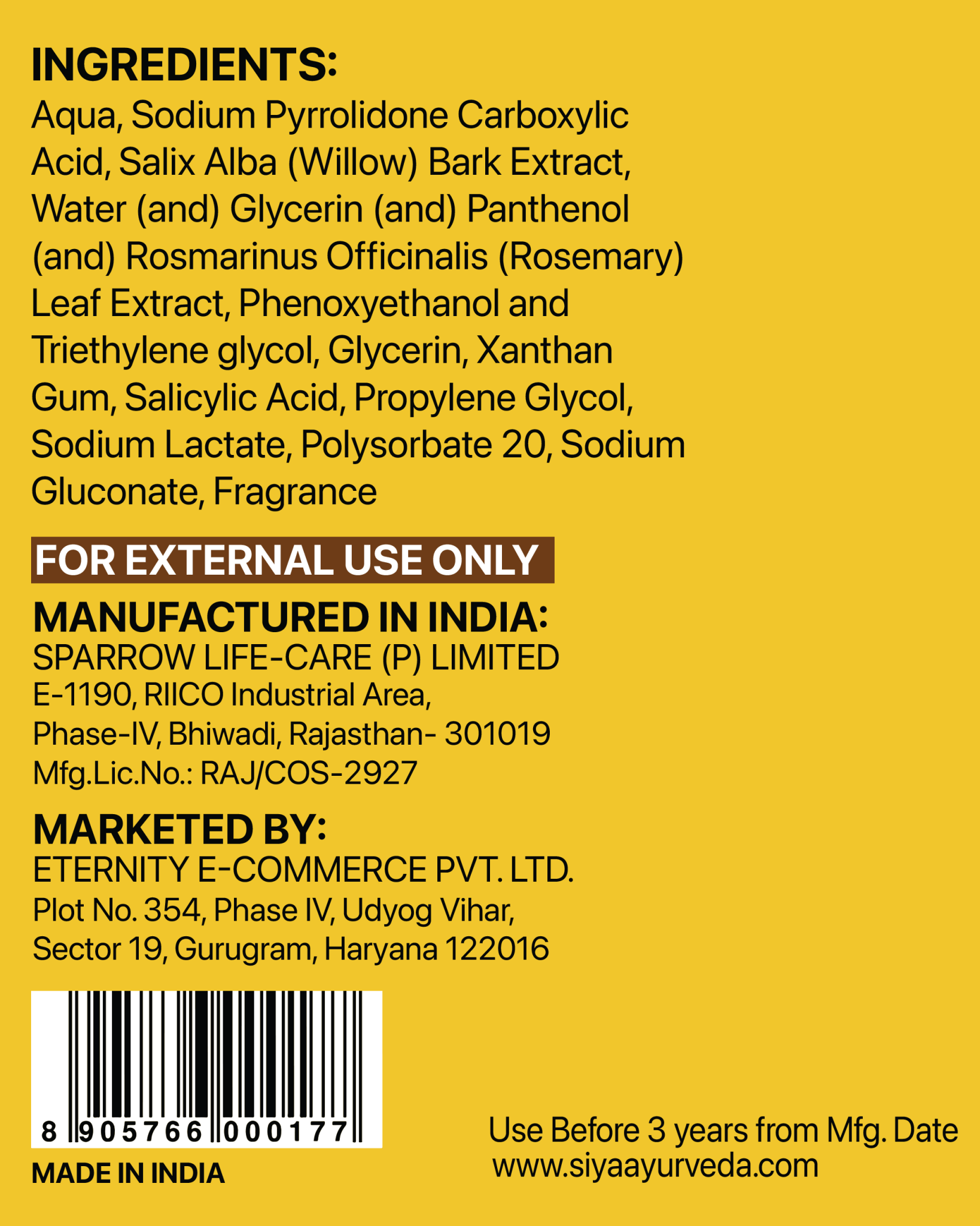 Scalp Exfoliating Serum (Anti - Dandruff Serum) - Siya Ayurveda