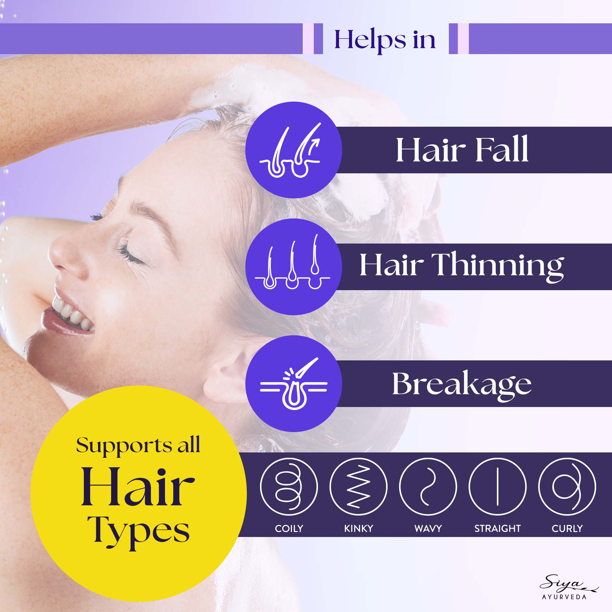 Anti - Hairfall Shampoo - Siya Ayurveda