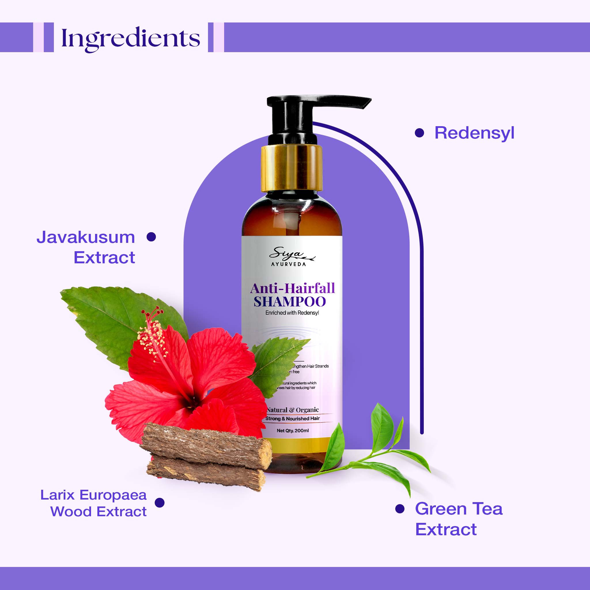 Anti - Hairfall Shampoo - Siya Ayurveda